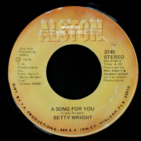 Betty Wright - Lovin' Is Really My Game / A Song For You side B