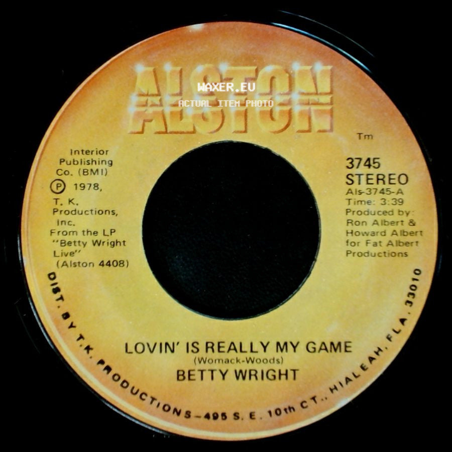 Betty Wright - A Song For You / Lovin' Is Really My Game side B