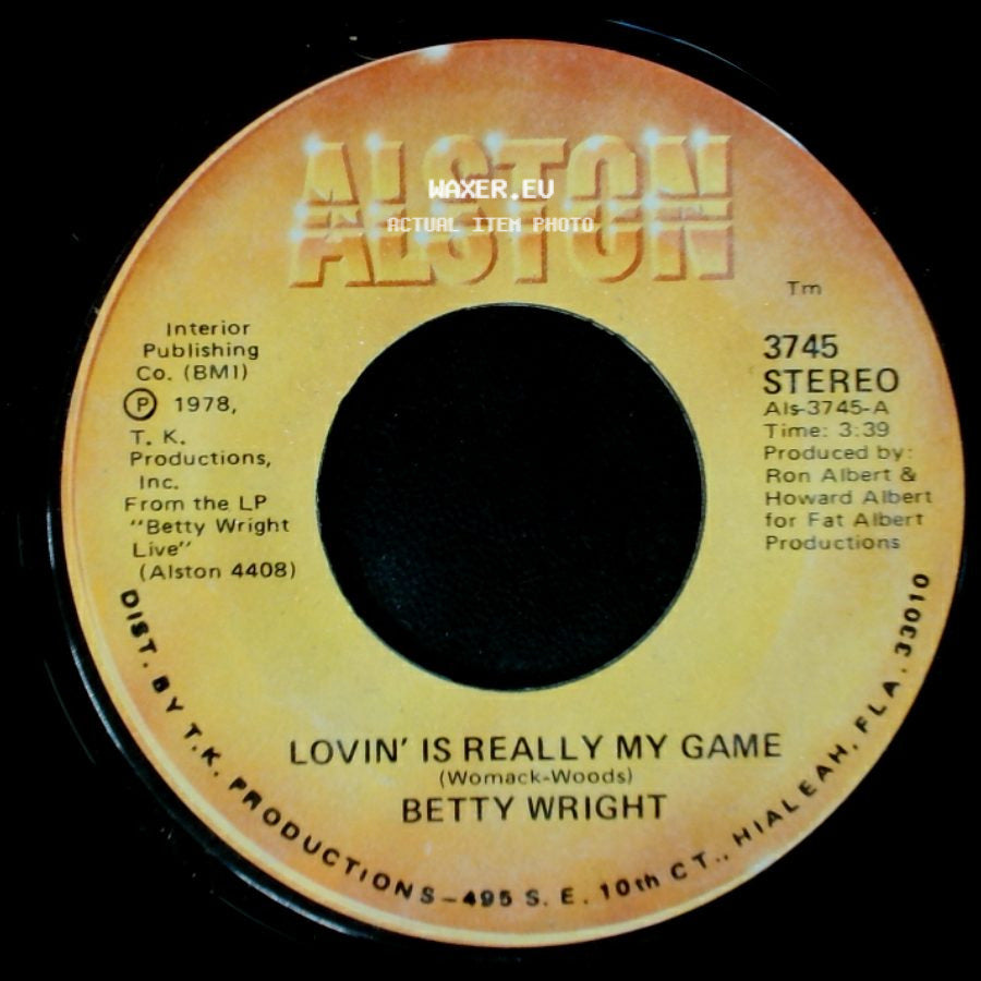 Betty Wright - A Song For You / Lovin' Is Really My Game side B