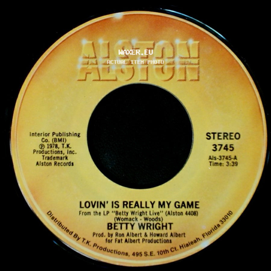 Betty Wright - A Song For You / Lovin' Is Really My Game side B