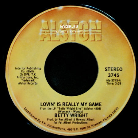 Betty Wright - A Song For You / Lovin' Is Really My Game side B