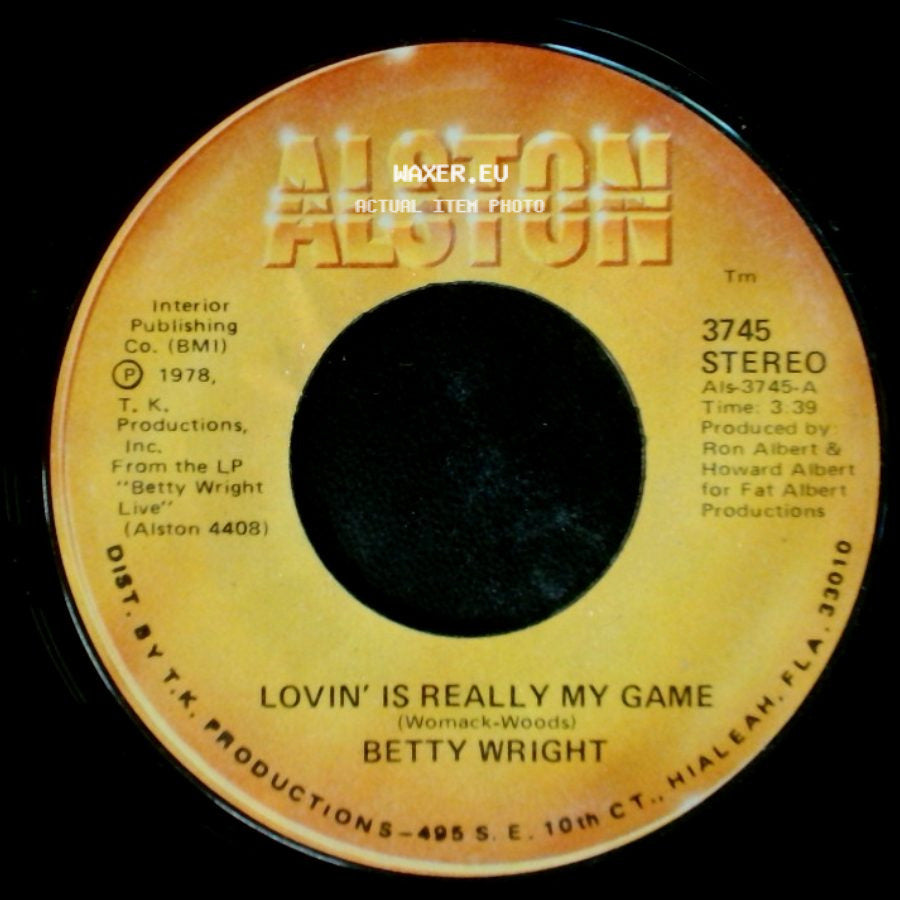 Betty Wright - A Song For You / Lovin' Is Really My Game side B