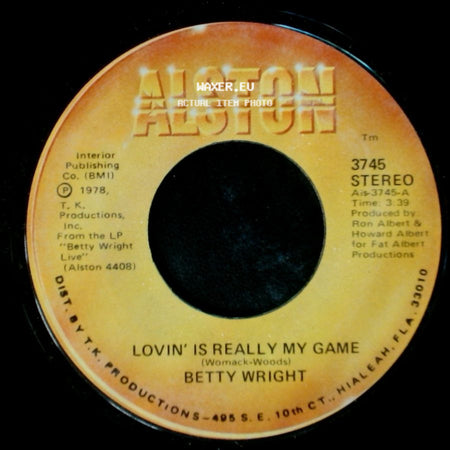 Betty Wright - A Song For You / Lovin' Is Really My Game side B