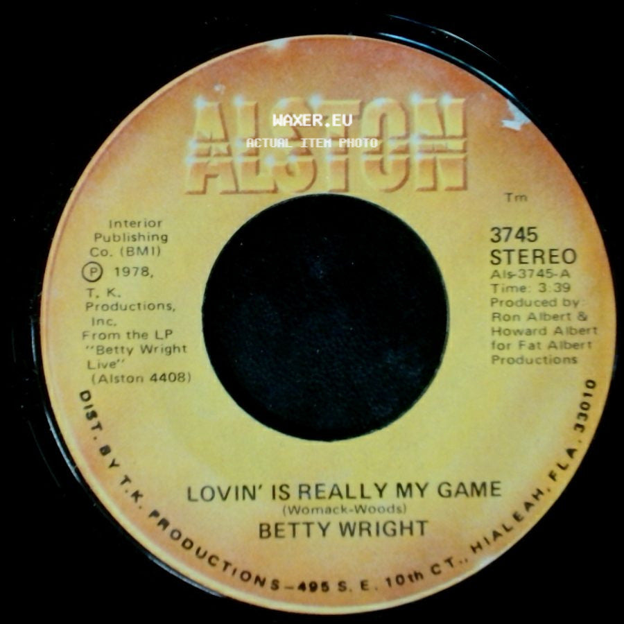 Betty Wright - A Song For You / Lovin' Is Really My Game side B