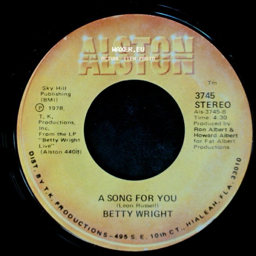 Betty Wright - Lovin' Is Really My Game / A Song For You side B