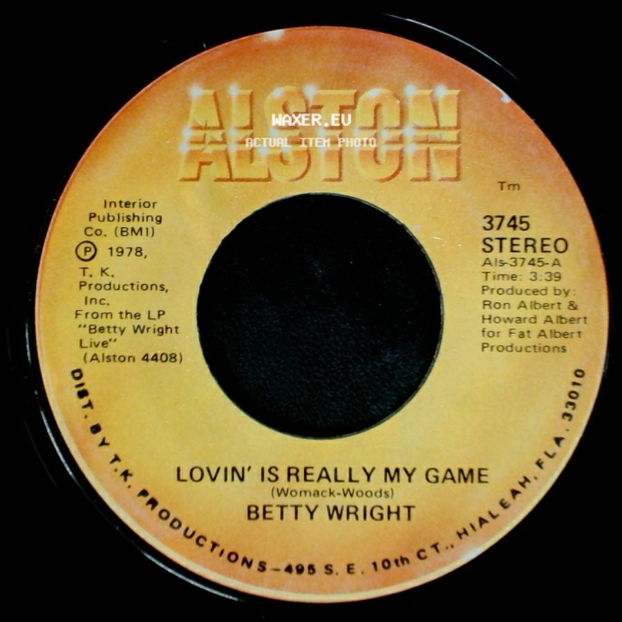 Betty Wright - A Song For You / Lovin' Is Really My Game side B