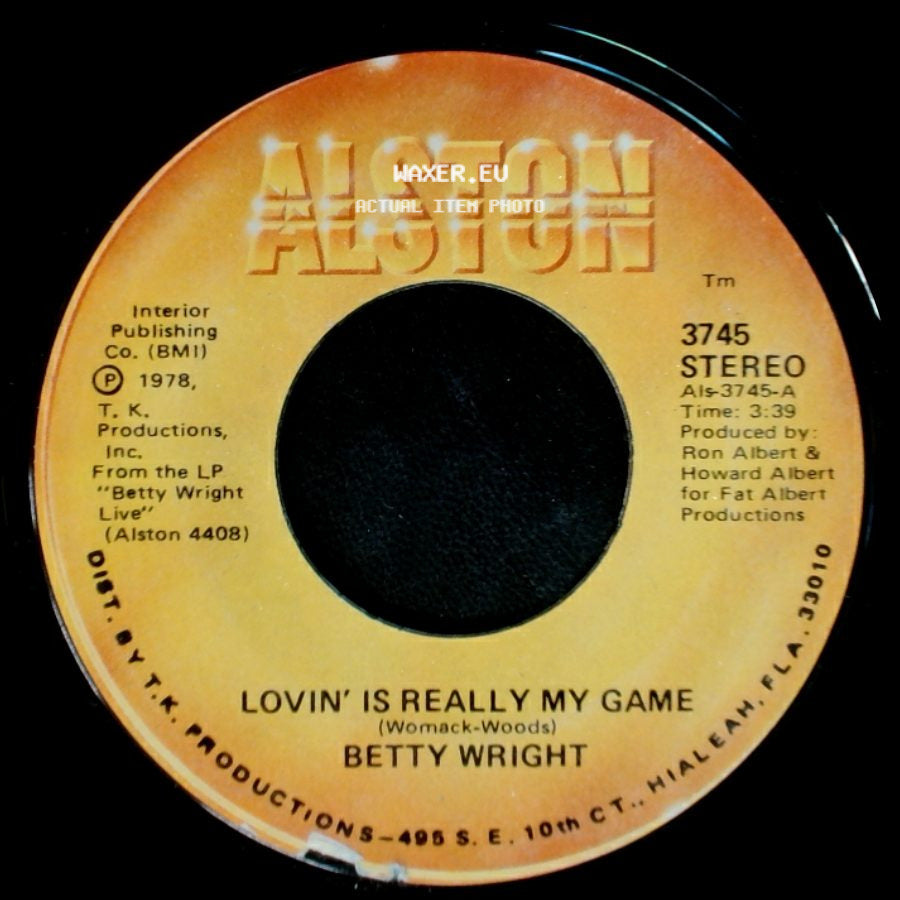 Betty Wright - A Song For You / Lovin' Is Really My Game side B