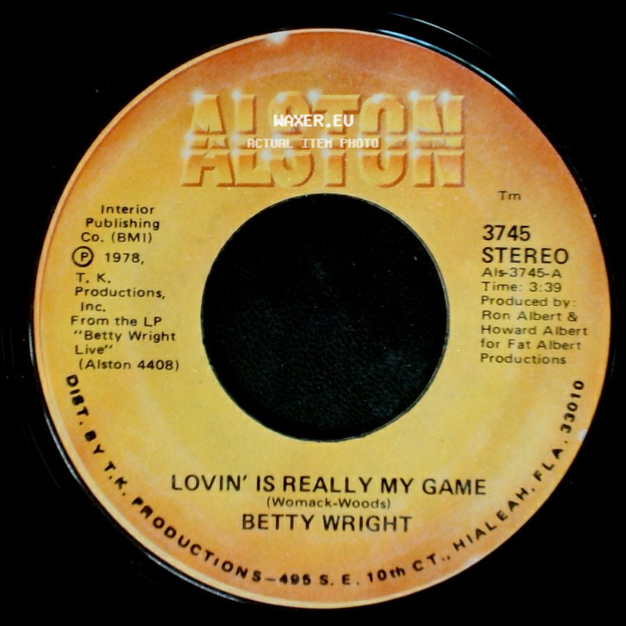 Betty Wright - A Song For You / Lovin' Is Really My Game side B