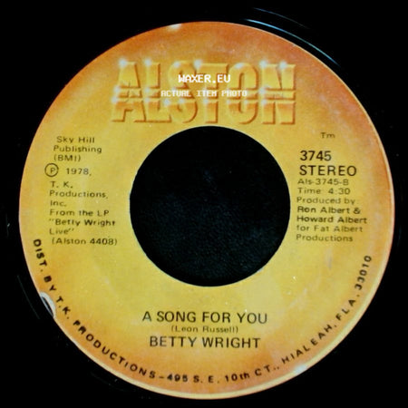 Betty Wright - A Song For You / Lovin' Is Really My Game side A
