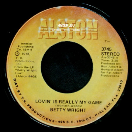 Betty Wright - A Song For You / Lovin' Is Really My Game side B