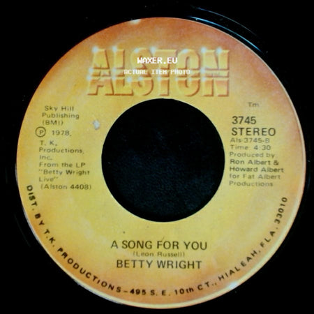Betty Wright - A Song For You / Lovin' Is Really My Game side A