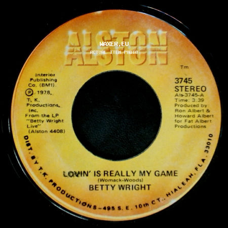 Betty Wright - A Song For You / Lovin' Is Really My Game side B