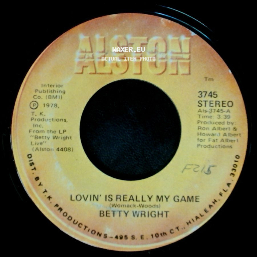 Betty Wright - A Song For You / Lovin' Is Really My Game side B