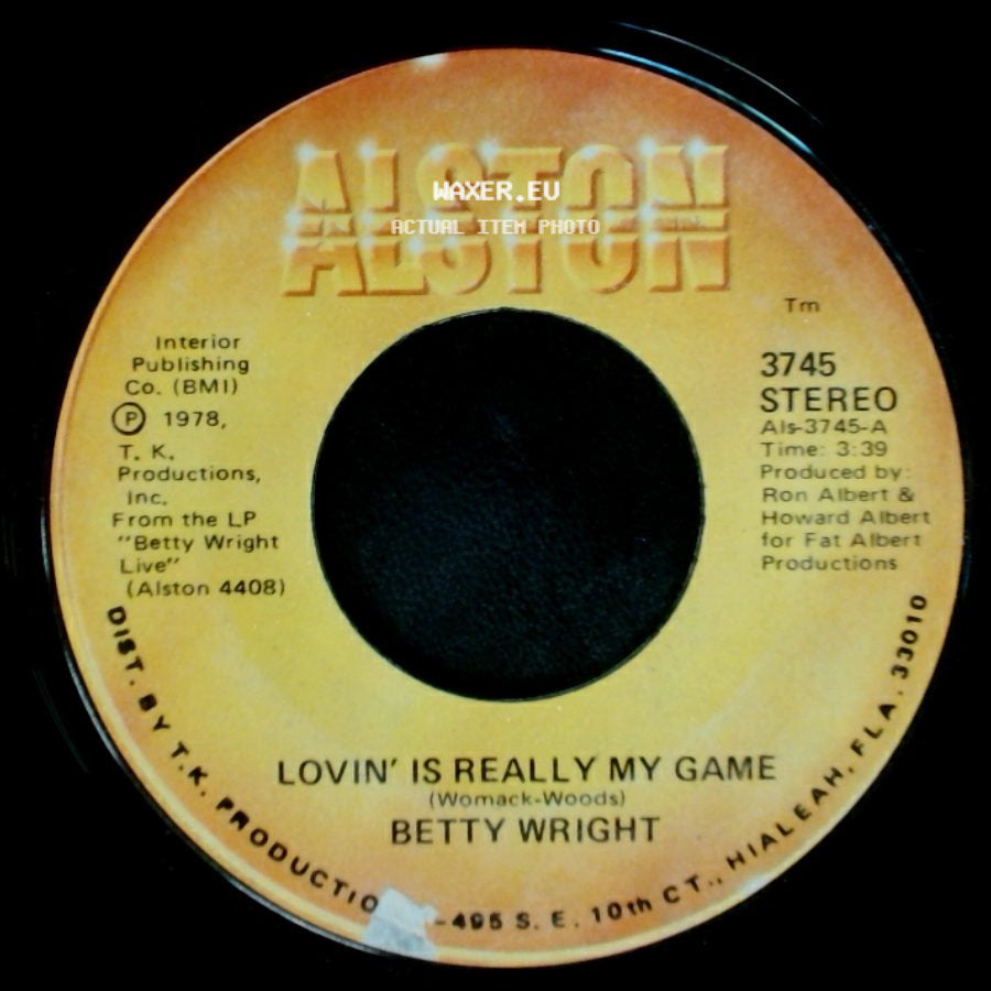 Betty Wright - A Song For You / Lovin' Is Really My Game side B