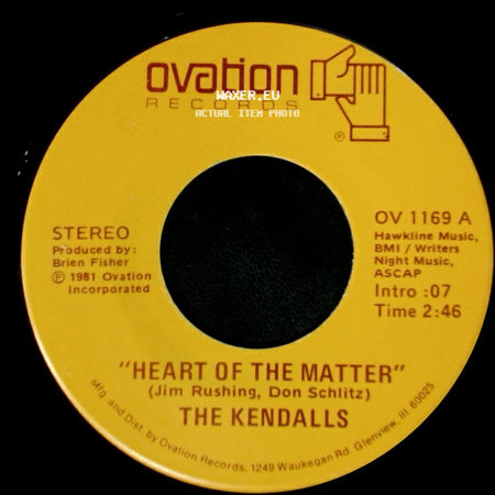 The Kendalls - Heart Of The Matter / Mandolin Man side A