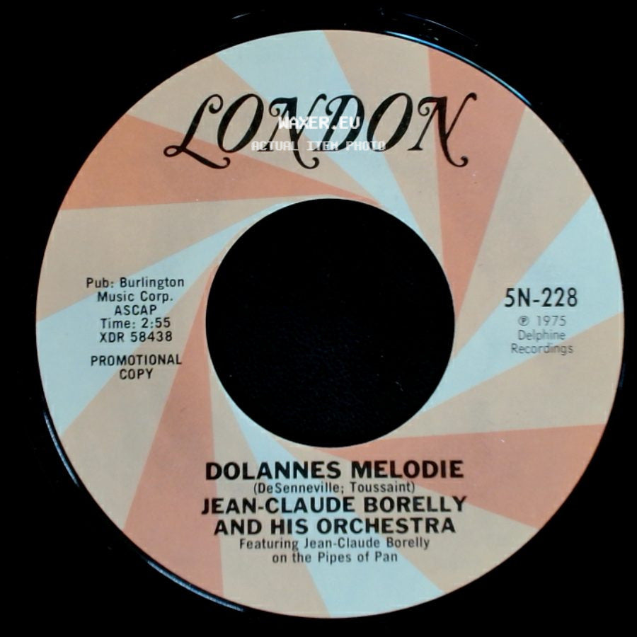 Jean-Claude Borelly And His Orchestra - Dolannes Melodie / Dolannes Melodie side B