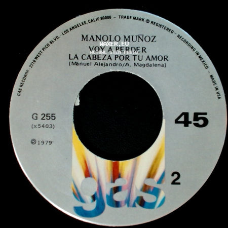 Manolo Muñoz - Alguien Como Tu (Lolita De La Colina) / Voy A Perder / La Cabeza Por Tu Amor side B