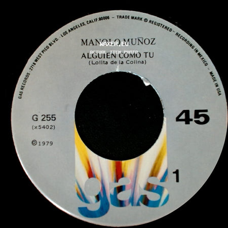 Manolo Muñoz - Alguien Como Tu (Lollita De La Colina) / Voy A Perder La Cabeza Por Tu Amor side A