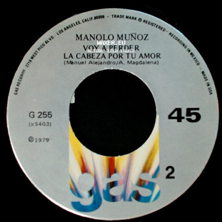 Manolo Muñoz - Alguien Como Tu (Lolita De La Colina) / Voy A Perder / La Cabeza Por Tu Amor side B