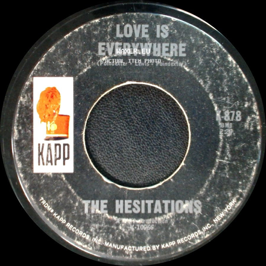 The Hesitations - Born Free / Love Is Everywhere side B