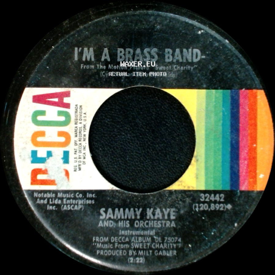 Sammy Kaye And His Orchestra - I Love To Cry At Weddings / I'm A Brass Band side B