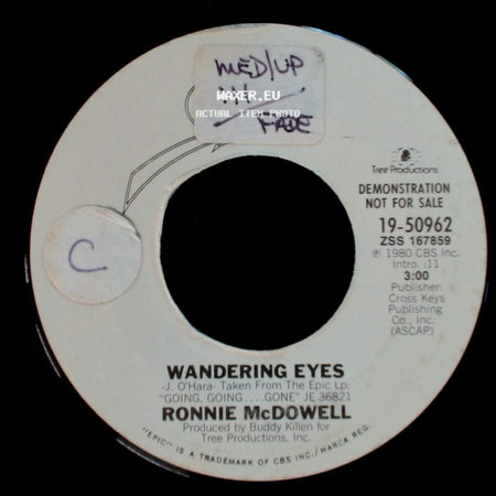Ronnie Mcdowell - Wandering Eyes / Wandering Eyes side B