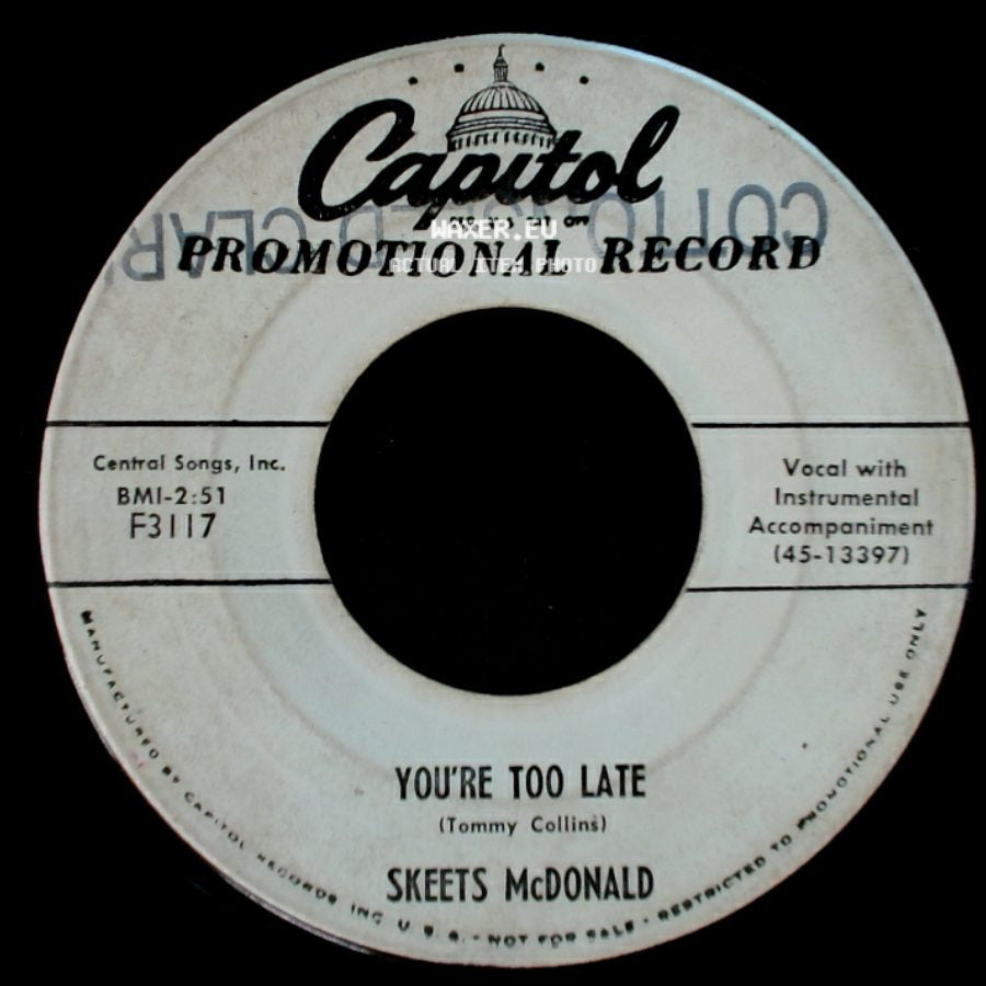 Skeets Mcdonald - A Losing Hand / You're Too Late side B