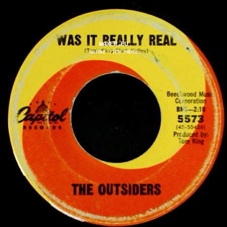 The Outsiders - Time Won't Let Me / Was It Really Real side B