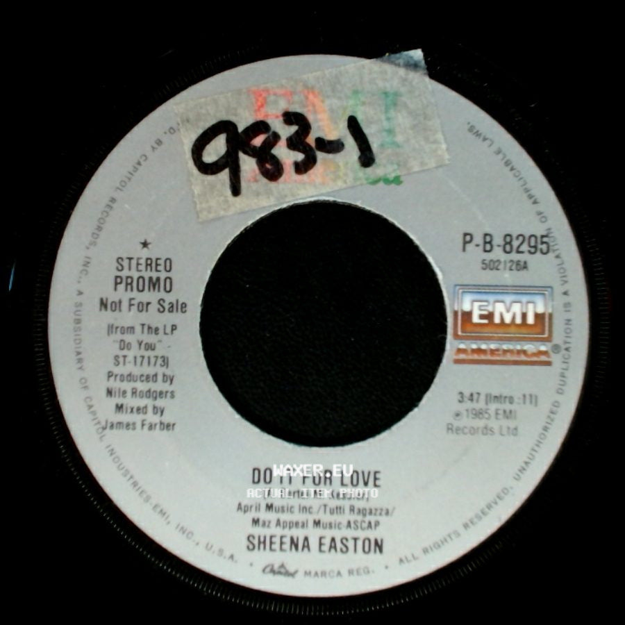 Sheena Easton - Do It For Love / Do It For Love side A