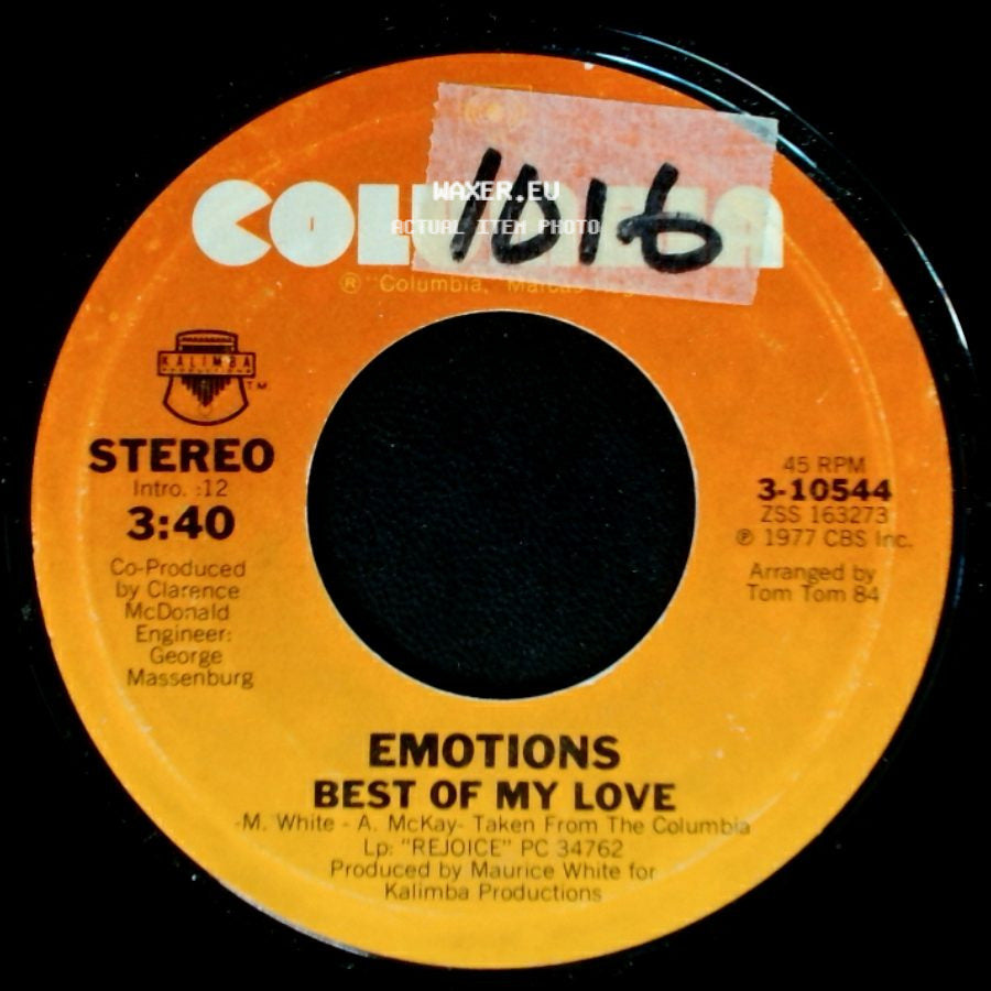 Emotions - Best Of My Love / A Feeling Is side A