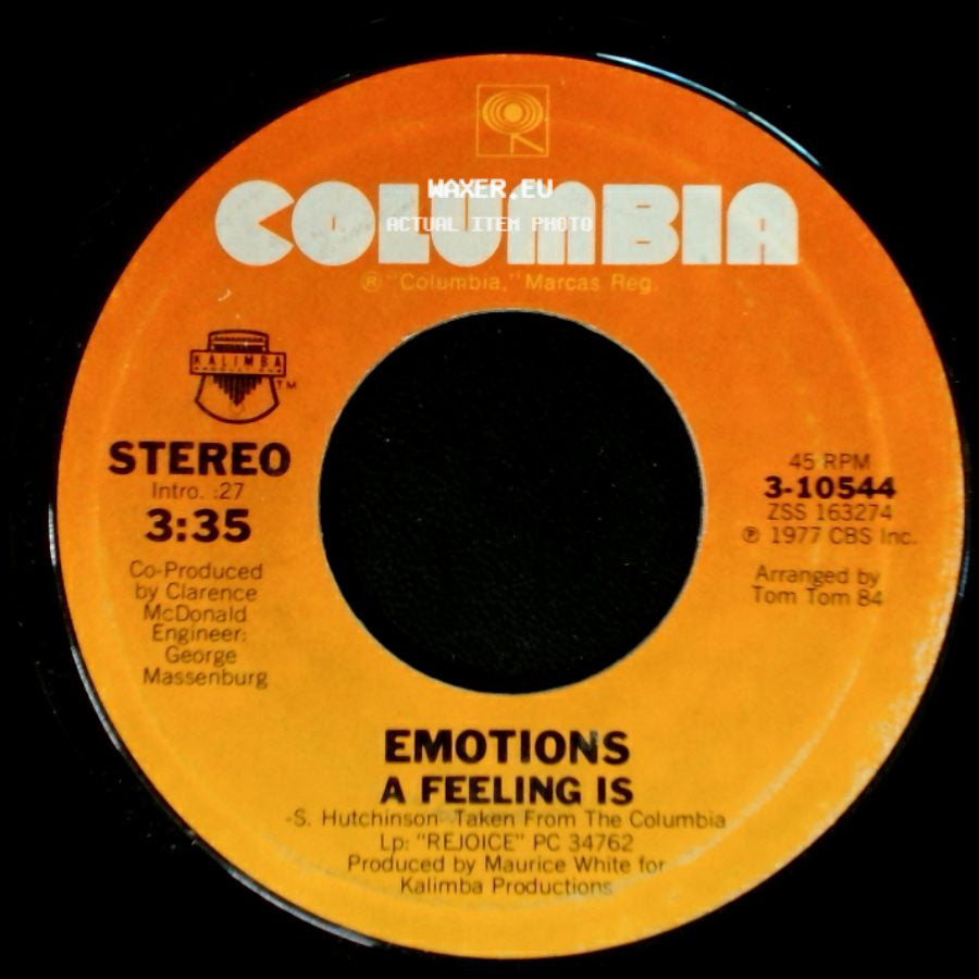 Emotions - Best Of My Love / A Feeling Is side B