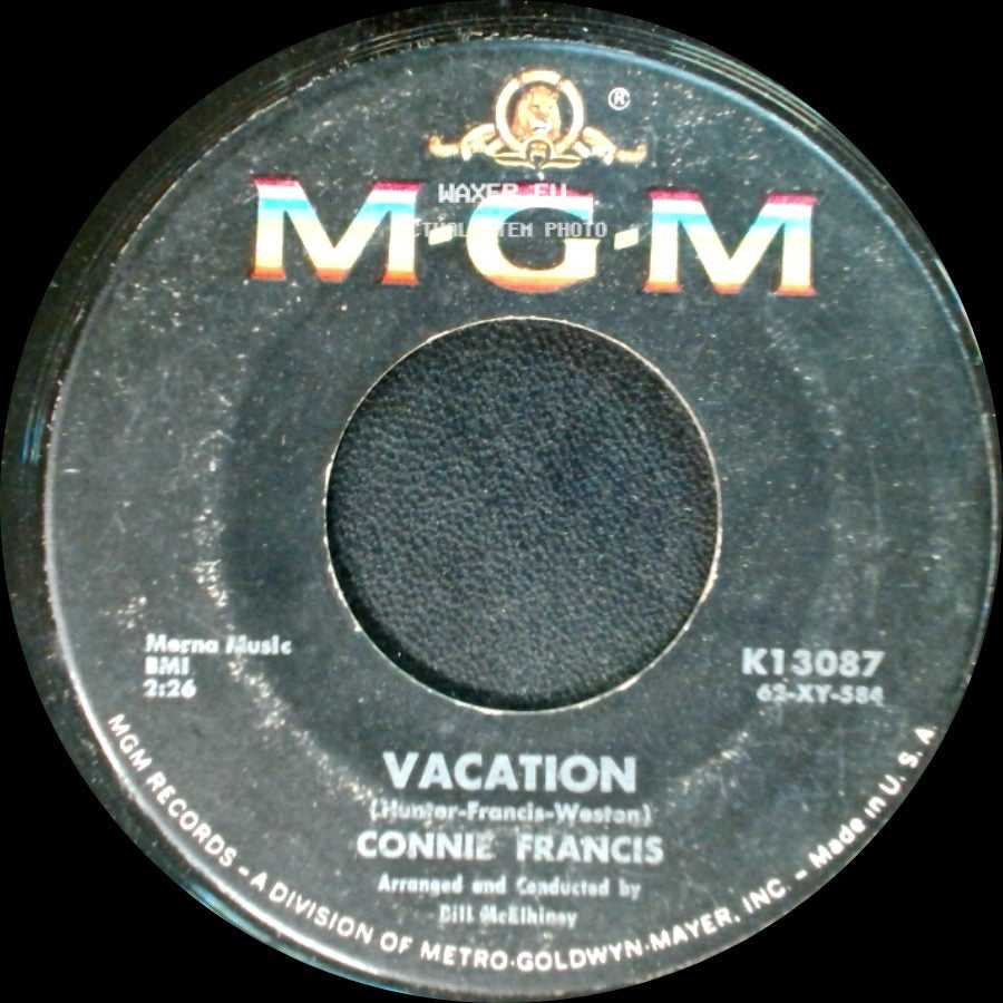 Connie Francis - Vacation / The Biggest Sin Of All side A