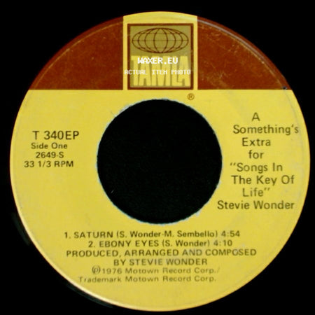 Stevie Wonder - Something's Extra For "Songs In The Key Of Life" / Something's Extra For "Songs In The Key Of Life" side A