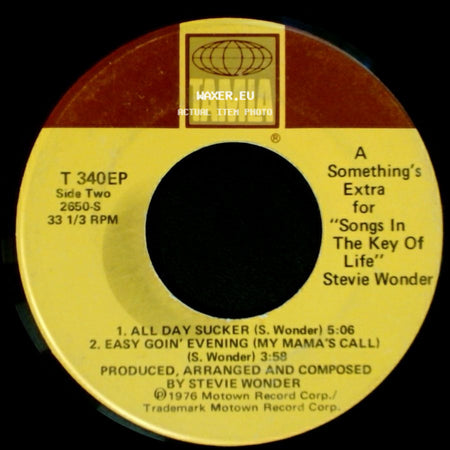 Stevie Wonder - Something's Extra For "Songs In The Key Of Life" / Something's Extra For "Songs In The Key Of Life" side B