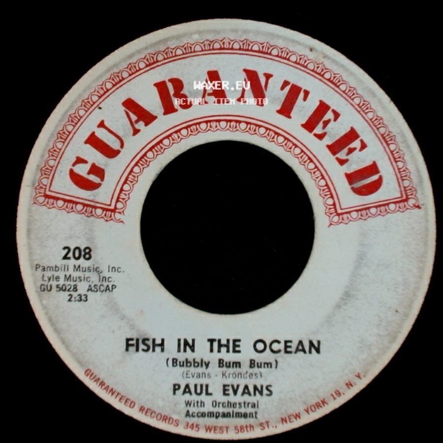 Paul Evans - Fish In The Ocean / Happy-Go-Lucky-Me side A