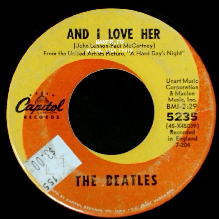 The Beatles - If I Fell / And I Love Her side B