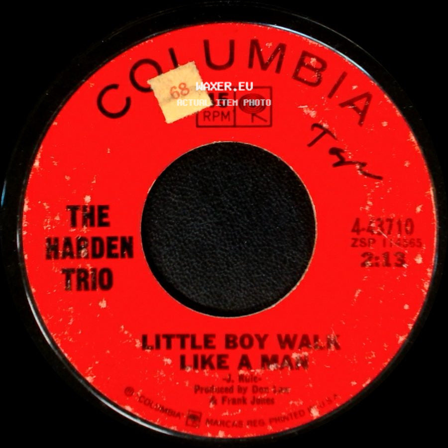 The Harden Trio - Dear Brother / Little Boy Walk Like A Man side B