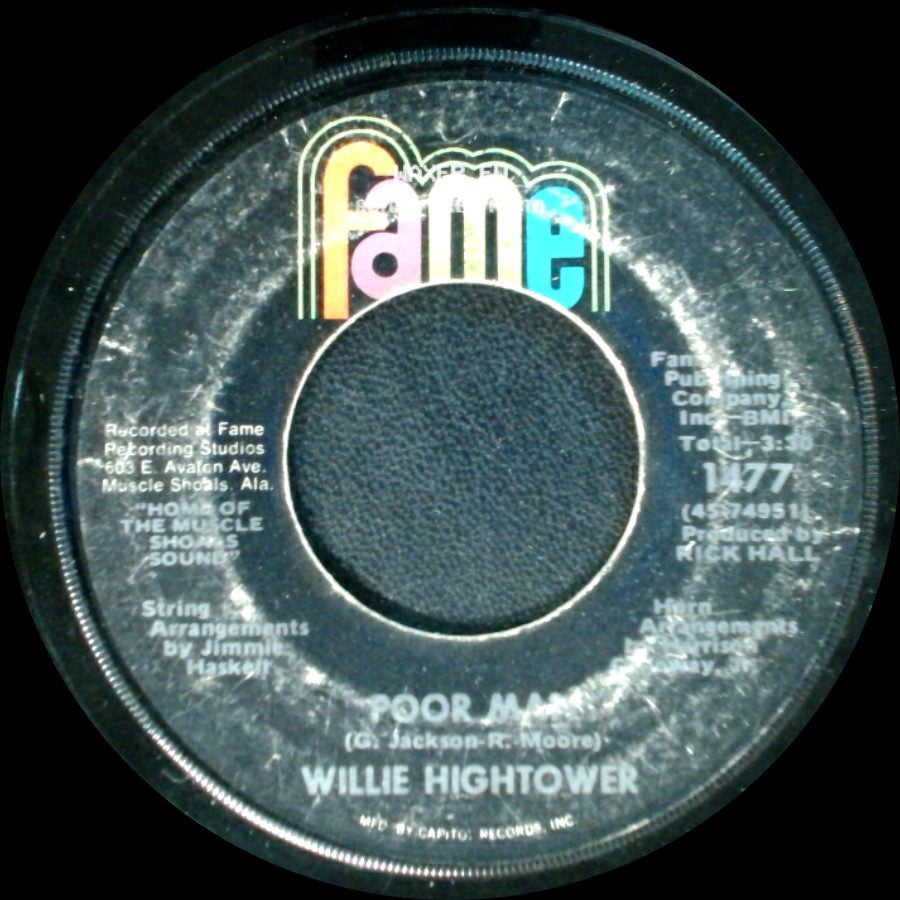 Willie Hightower - Poor Man / Back Road Into Town side A