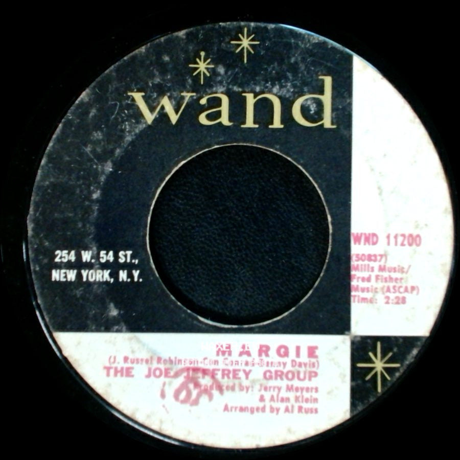 The Joe Jeffrey Group - My Pledge Of Love / Margie side B