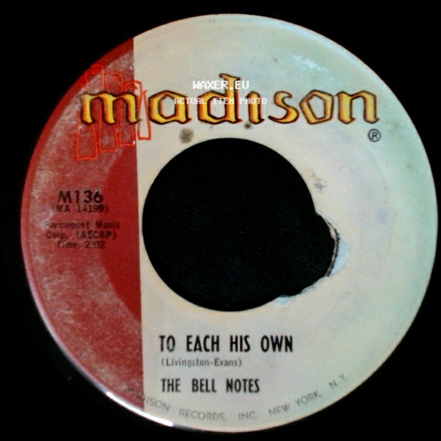 The Bell Notes - Shortnin' Bread / To Each His Own side B