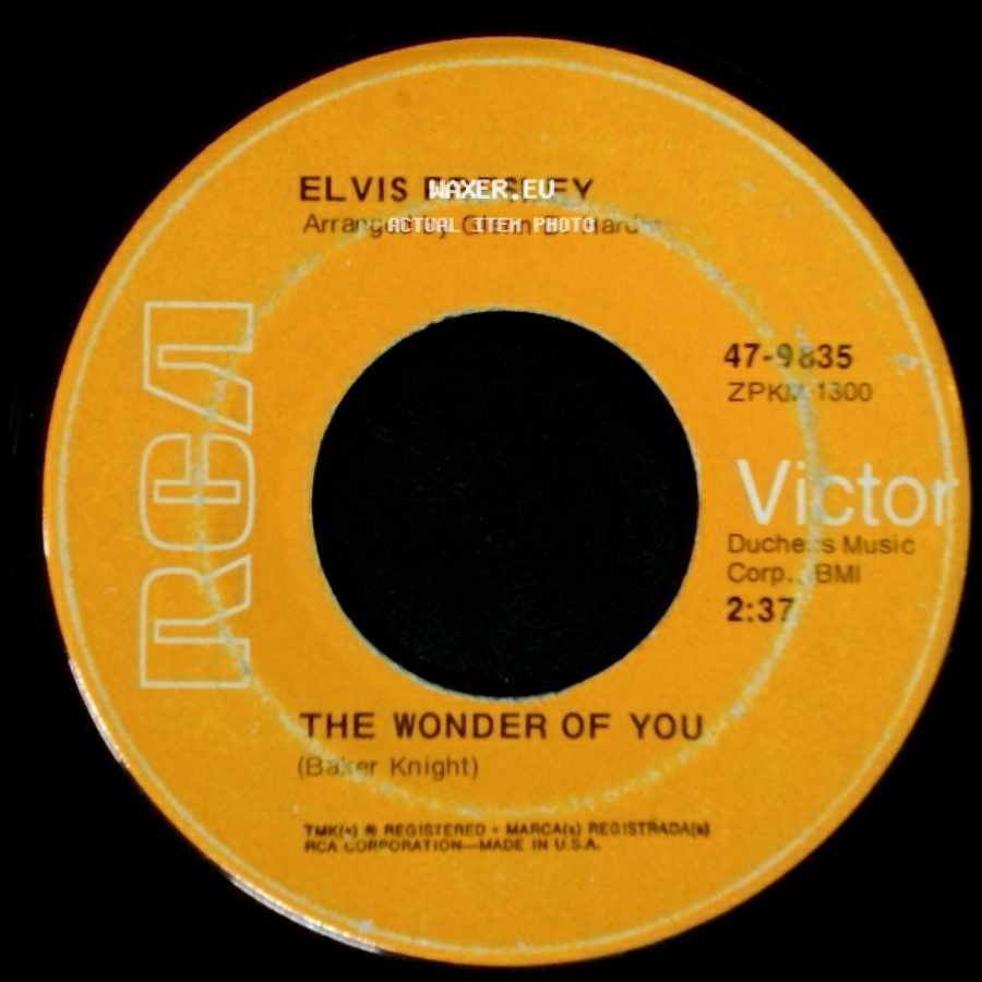 Elvis Presley - Mama Liked The Roses / The Wonder Of You side B