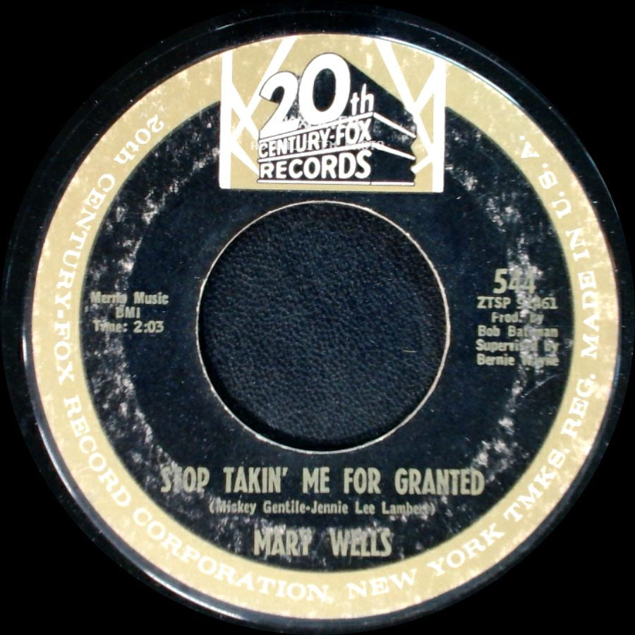 Mary Wells - Stop Takin' Me For Granted / Ain't It The Truth side A