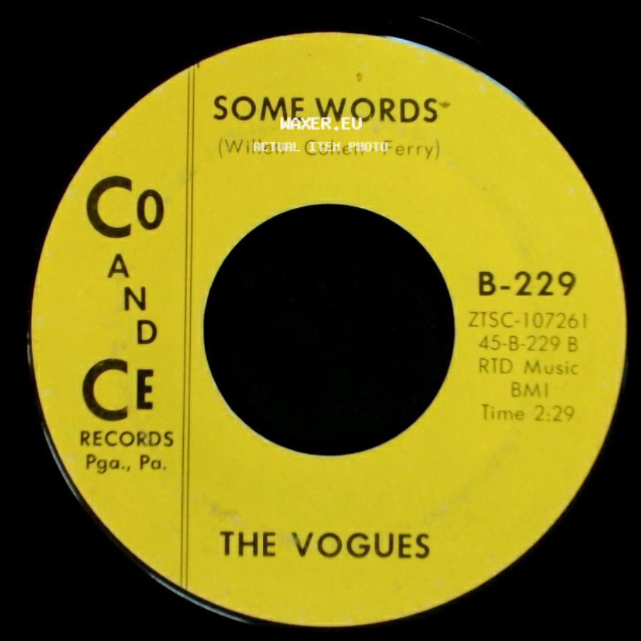 The Vogues - You're The One / Some Words side B