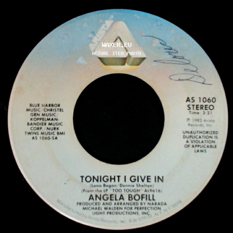 Angela Bofill - Tonight I Give In / Song For A Rainy Day side A