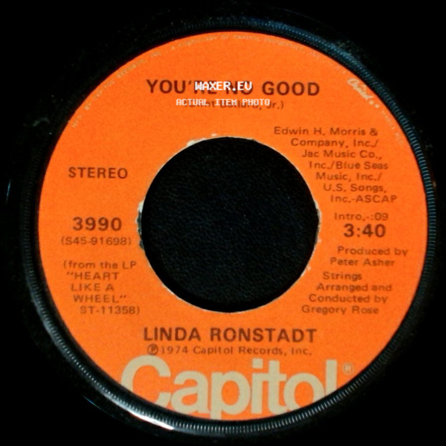 Linda Ronstadt - I Can't Help It (If I'm Still In Love With You) / You're No Good side B