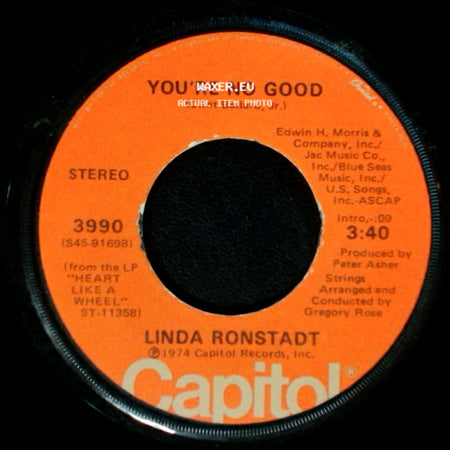 Linda Ronstadt - I Can't Help It (If I'm Still In Love With You) / You're No Good side B