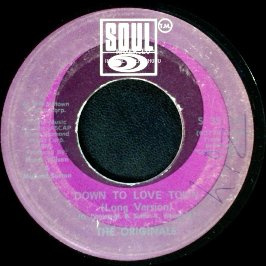 The Originals - Down To Love Town (Long Version) / Just To Be Closer To You side A