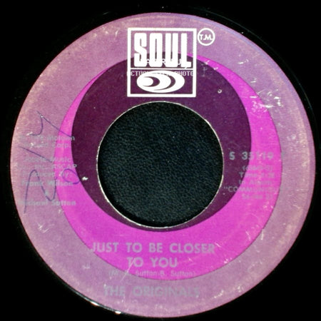 The Originals - Down To Love Town (Long Version) / Just To Be Closer To You side B