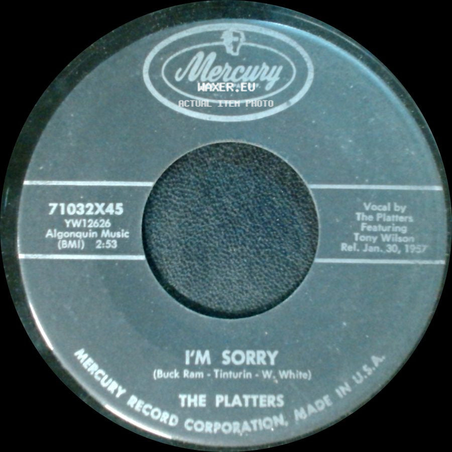 The Platters - He's Mine / I'm Sorry side B