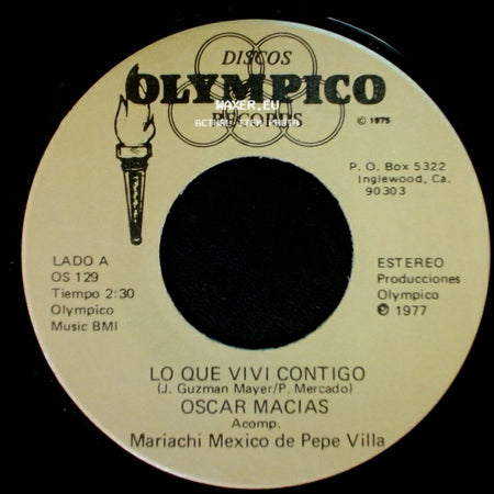 Oscar Macias - Lo Que Vivi Contigo / Que Me Duras side A
